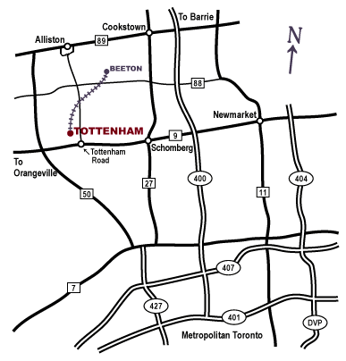 Tottenham Location Map
